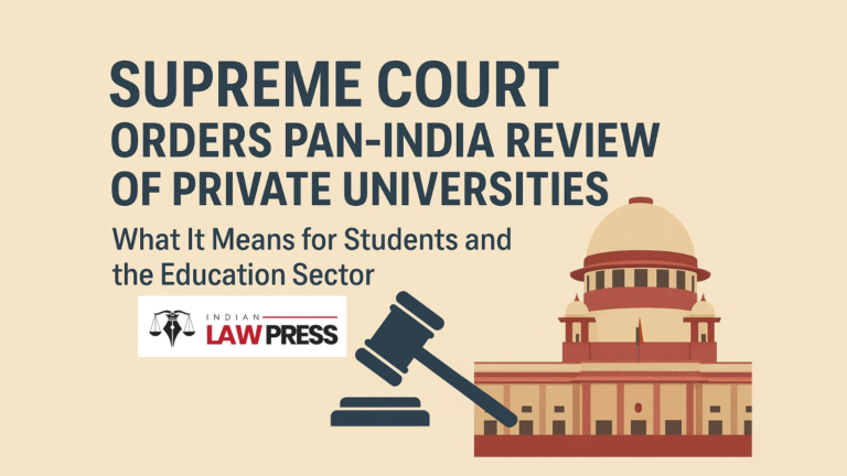 Supreme Court Orders Pan-India Review of Private Universities